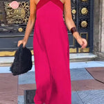 Stylish Crossover Backless Sleeveless Loose Maxi Dress