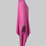 Batwing Sleeves Irregular clipping Solid Color Stand Collar Blouses&shirts Tops