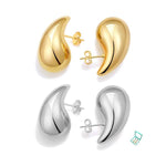 Women's chunky gold earrings