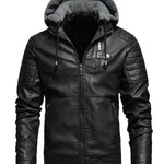 DANIEL | Hooded Jacket with Leather Finish and Zipper