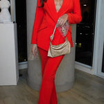 Margovil One Button Pocketed Blazer and Straight Leg Pants Power Suit Set