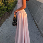 Margovil Spaghetti Strap Pocketed Corset Swing Midi Dress
