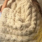 Margovil Round Neck Oversized Cable Knit Sweater