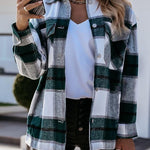 Unstoppable Feeling Plaid Pocketed Relaxed Jacket