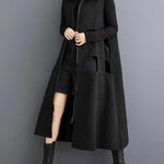 Loose Sleeveless Hollow Solid Color Zipper Lapel Midi Dresses