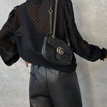 BLACK PLUMETI BLOUSE