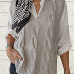 braided sleeveless sweater
