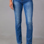 Margovil High Waist Straight Leg Stretchy Denim Pants