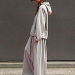 Loose Urban Gray Wide Leg Elastic Waist Pants