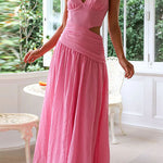 Margovil V Neck Sleeveless Cut Out Swing Maxi Dress