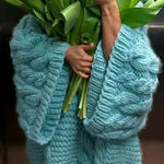 Margovil Round Neck Oversized Cable Knit Sweater