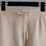Urban Loose Long Sleeves Solid Color Round-Neck High-Low Sweater Tops & Wide Leg Pants Suits