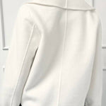 Short lapel wool coat