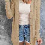 Casual Button Front Open Front Cover Up
