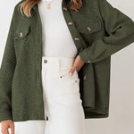 Lugogne Relaxed Lapel Oversized Long Sleeve Shirt