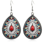 Fashion Round Cutout Flower Earrings