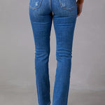 Margovil High Waist Straight Leg Stretchy Denim Pants