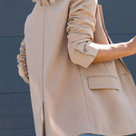 Margovil Classic Single Button Back Slit Pocketed Blazer