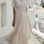 Loose Striped Print Dress