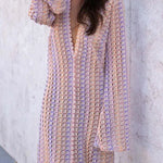 LACE HOLLOWED-OUT V-NECK DRESS