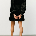 Casual Daily Ruffle Velvet O Neck A Line Dresses(4 Colors)
