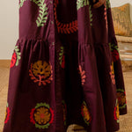 PURPLE FLOWERS SHIRT DRESS