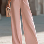 Blush Structured Wide-Leg Jumpsuit