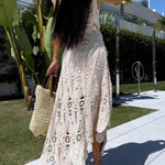 Summer Getaway Look Crochet Lace Irregular Hem Loose Tank Top