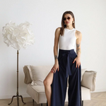 ARIANE – WOMEN'S LINEN LONG TROUSERS