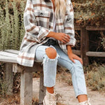 Plaid Pocketed Jacket