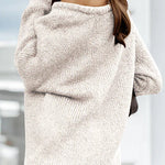 Women  Ribbed Knitted Oversized Pullover Sweater