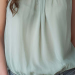 Elegant Embroidered High-Neck Sleeveless Blouse