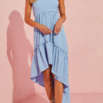 Jorga strapless midi dress blue
