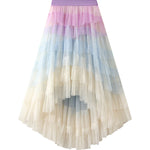 Irregular cake skirt high waist mesh skirt