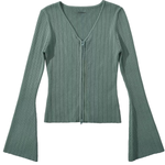 V-neck Knitted Cardigan Slim Sweater