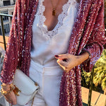sequined cardigan jacket