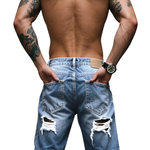 Men's Vintage Distressed Denim Shorts