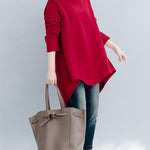 Loose Turtleneck Cropped Sweatshirt
