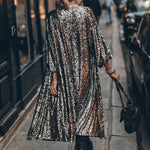 Disco Glamour Sequin Bell Sleeve Kimono