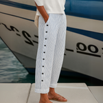 Caitlin | Stylish striped button-down pants