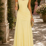Margovil Sleeveless Back Criss Cross Swing Maxi Dress