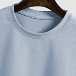 Men's Solid Color Suede Sleeveless Round Neck T-shirt