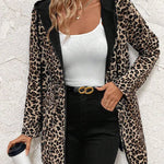 Amelia | Reversible Hooded Coat with Leopard Print