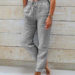 Allison - Luxury Linen and Cotton Tailored Dress Trousers