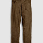 Men's Textured Half Button Corduroy Long Sleeve Shirt and Casual Pants Set