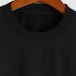 Men's solid color basic round neck casual sweatshirt