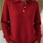 Olivia | Knitted Polo Sweater