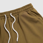 Men's solid color pique elastic waist casual shorts
