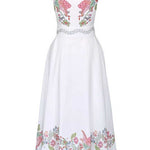 Bow Shoulder Sleeveless Floral Print Maxi Dress