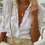 High Waist Sparkle Sequin Maxi Skirt